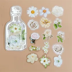 35pcs Pet Transparent Decorative Stickers Bookmark Stickers Multipurpose Scrapbook Decor Stickers Diy Dried Flower Specimen Clip