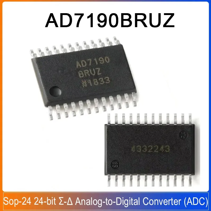 

AD7190BRUZ Sop-24 AD7190BRUZ-REEL AD7190BRU AD7190 BRUZ 4.8KHz 24-bit Σ-Δ Analog-to-Digital Converter (ADC)