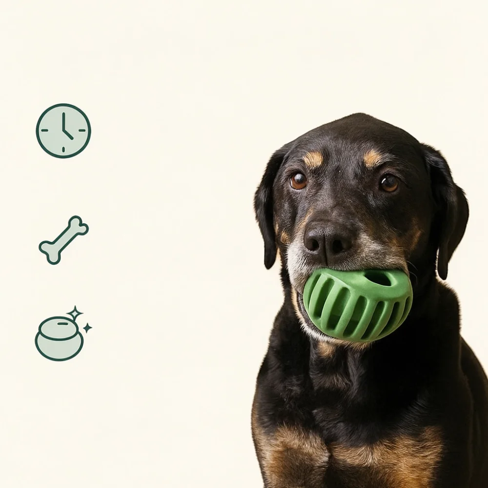 Slow Feeder Dog Toy Ball Inter - огляд і ціна Dog Puzzle Feeder Toy