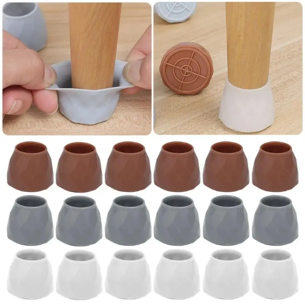 40Pcs Floor Protectors Chair Leg Cover Silicone Anti Scratch Table Chair Leg Foot Cap Noise Reduction Furniture Pad