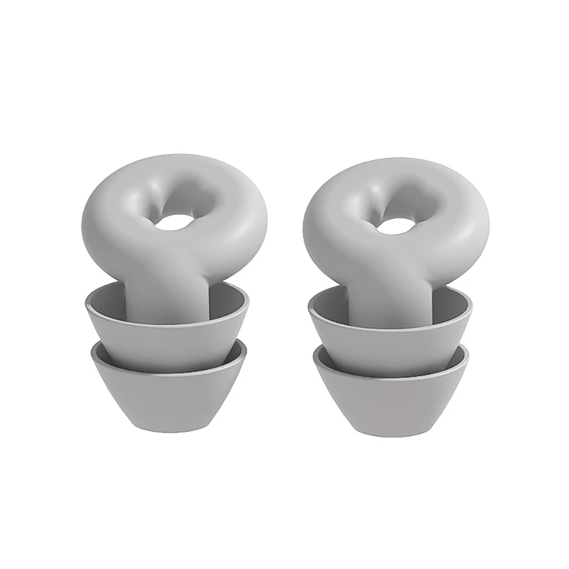 

Soft Ear Plugs For Noise Reduction Waterproof Silicone Ear Plug For Sleeping Airplanes Noise Sensitivity Durable Gray