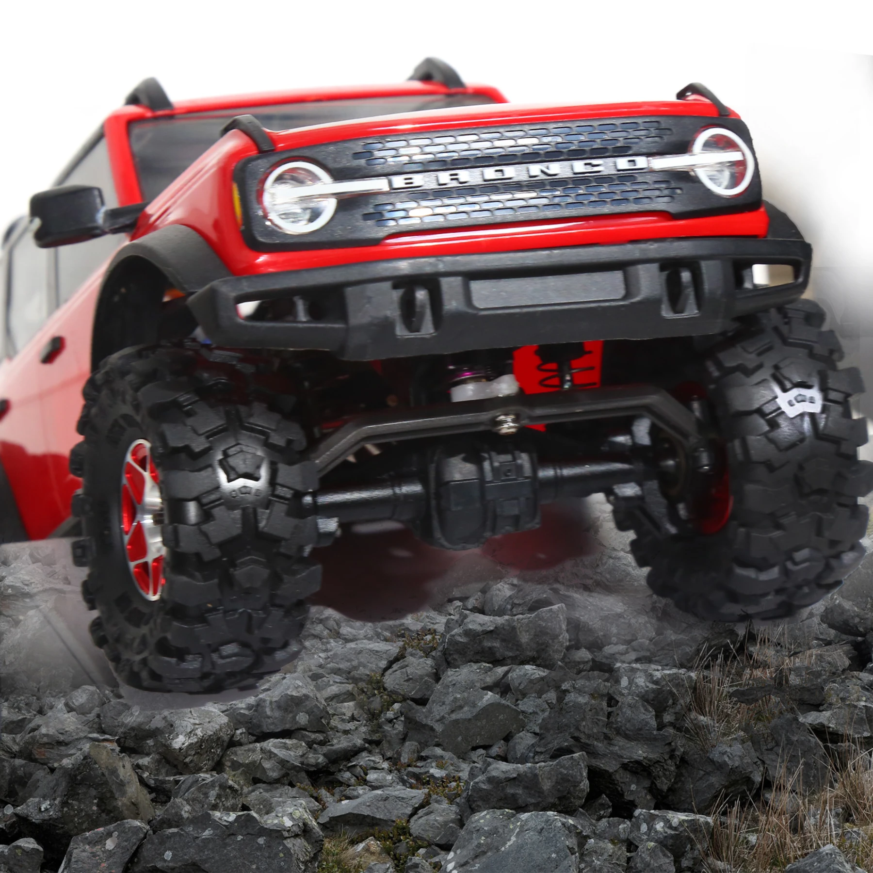 RED SPIDER 1.0 Mud Tires 57* 25mm Soft Sticky Mud Tires for TRX4M 1/18 1/24 RC Crawler Axial SCX24 FMS FCX24 Come with Sponge