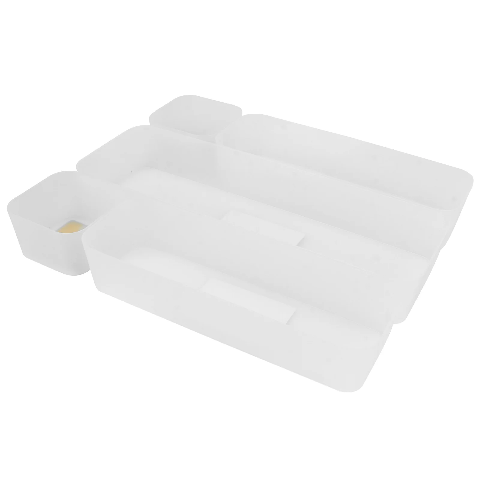 

5Pcs Storage Box Multipurpose Drawer Organizer Stationery Jewelry Chopsticks Fork Container Desktop Sorting Case Storage Tool
