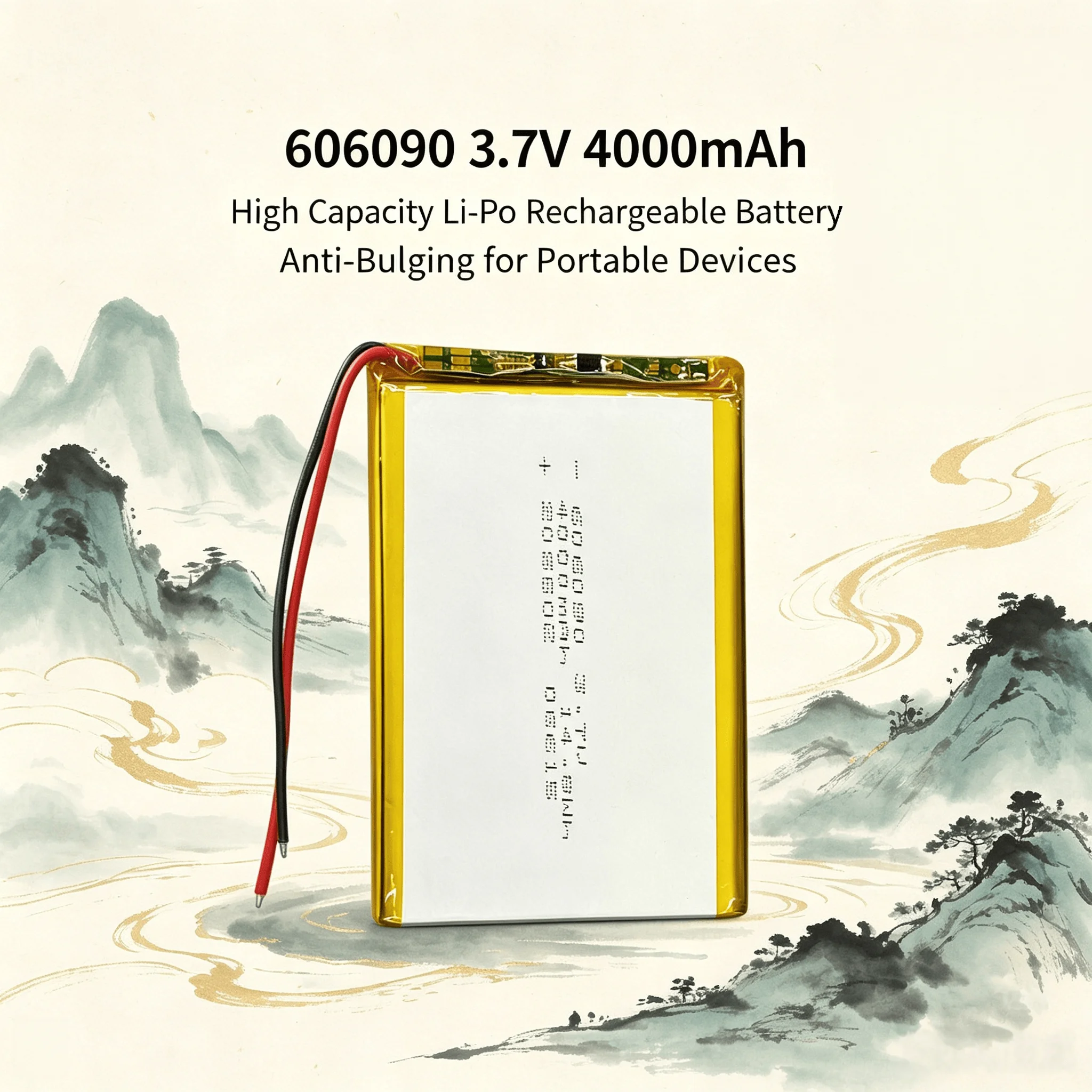 High Capacity 606090 3.7V 4000mAh Li‑Po Rechargeable Battery Anti‑Bulging For Tablet PC Power Bank Portable Electronics