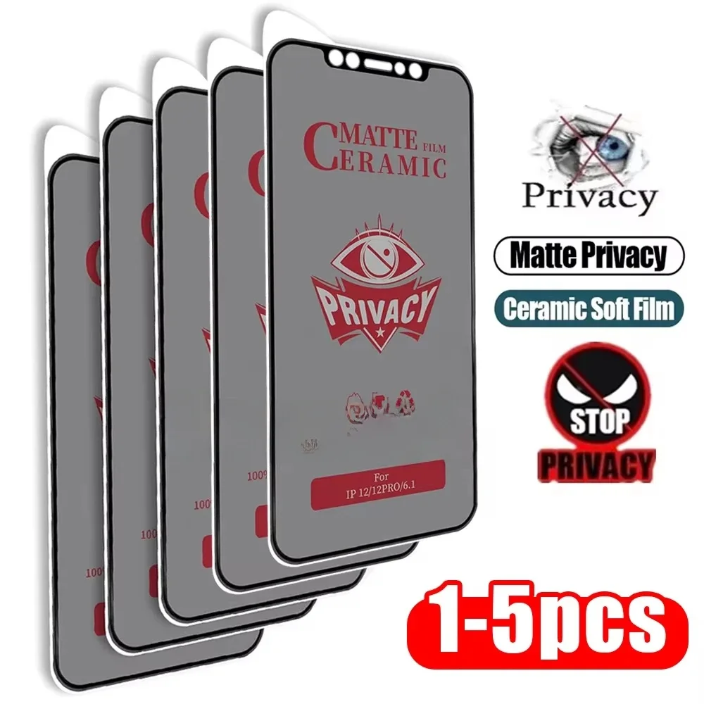 1-5PCS Anti-Spy Ceramic Membrane For Samsung A57 A56 A37 A32 A05 A15 A17 A13 A55 A54 A73 A16 A07 A50 A36 Matte Screen Protector