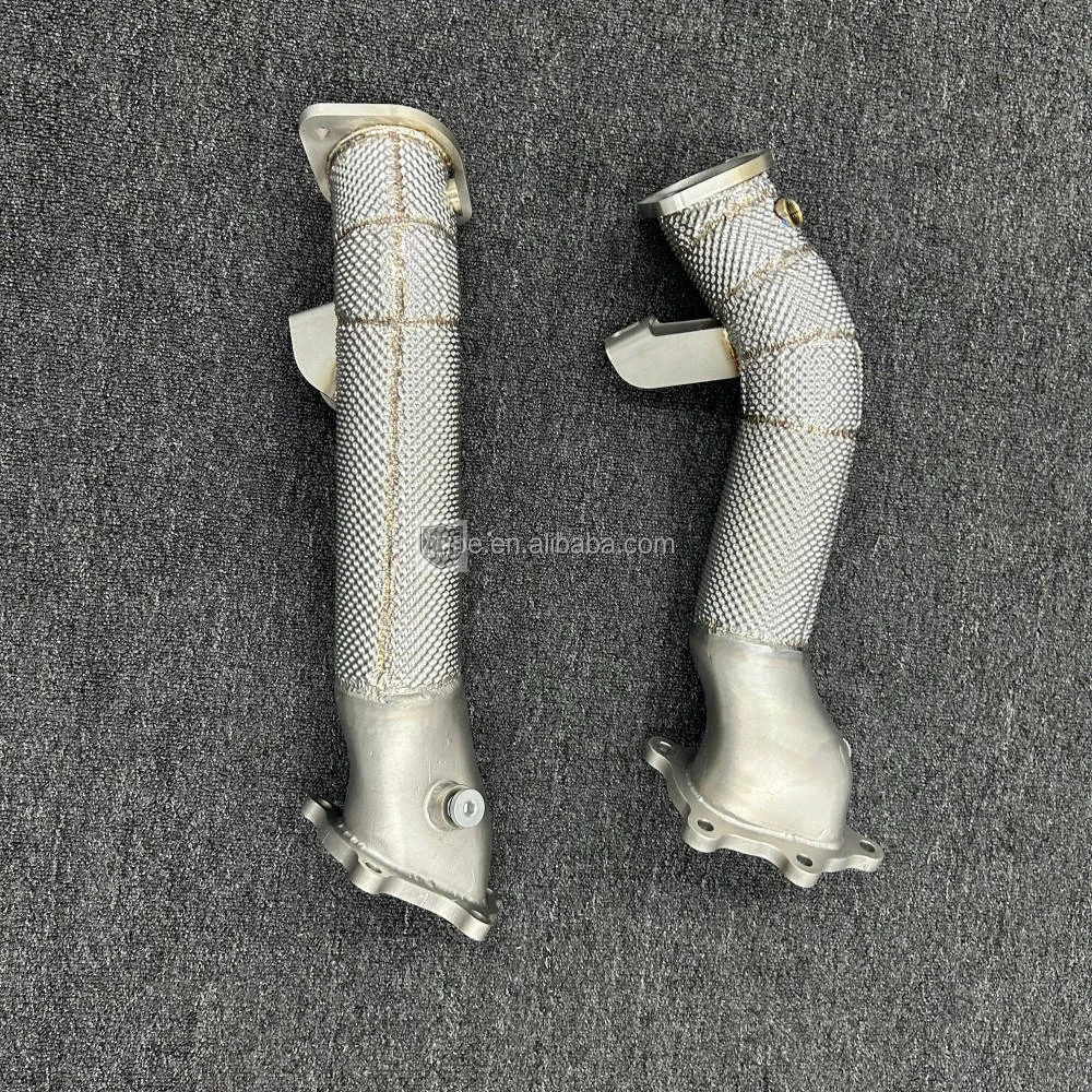ACE Custom Turbo Downpipe für Nissan GTR/GT-R R34/R35 3.8TT 2008-2024 Sport-Header mit Hitzeschutz und Durchgangsrohren – Detail 8