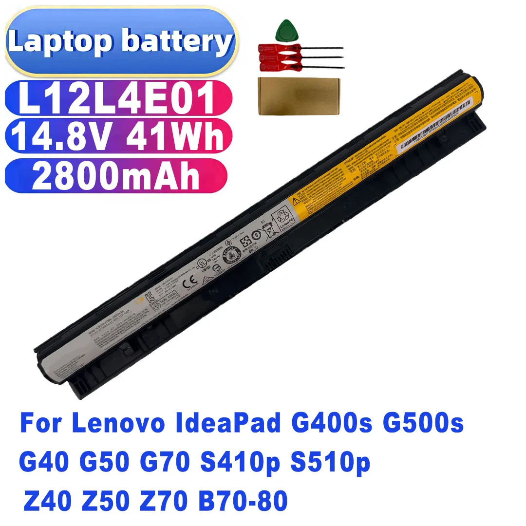 L12M4E01 L12L4E01 14.8V 41Wh 2800mAh Laptop Battery for Lenovo IdeaPad G400s G500s G40 G50 G70 S410p S510p Z40 Z50 Z70 B70-80
