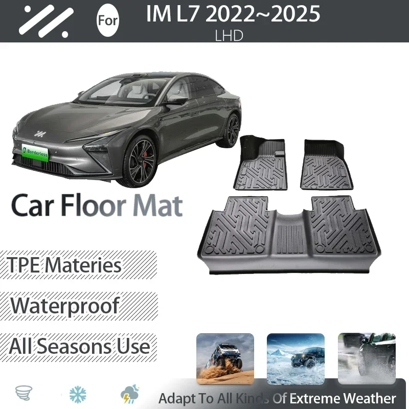 

Fits For IM Zhiji L7 2022 2023 2024 2025 Car Floor Mats Waterproof Pads Foot Carpets Floor Covers TPE Cargo Mud Auto Accessories