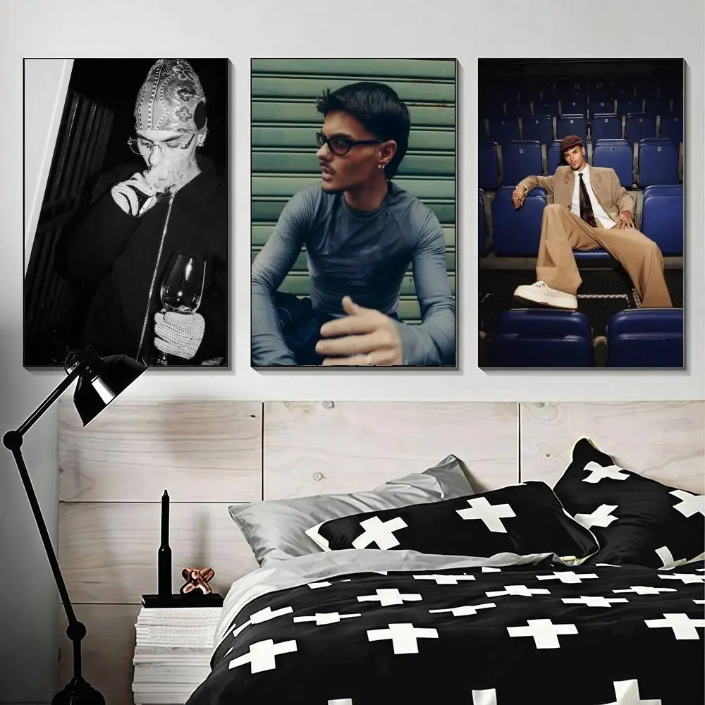 Singer Abraham Mateo Album Exquisite and Stylish Themed Posters Sticker, Suitable for Decorating Living Rooms and Cafes.