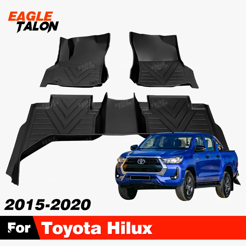 Custom TPE Car Floor Mat For Toyota Toyota Hilux 2015-2020 19 18 17 16 Carpet Cover Waterproof Protector Accessories Parts