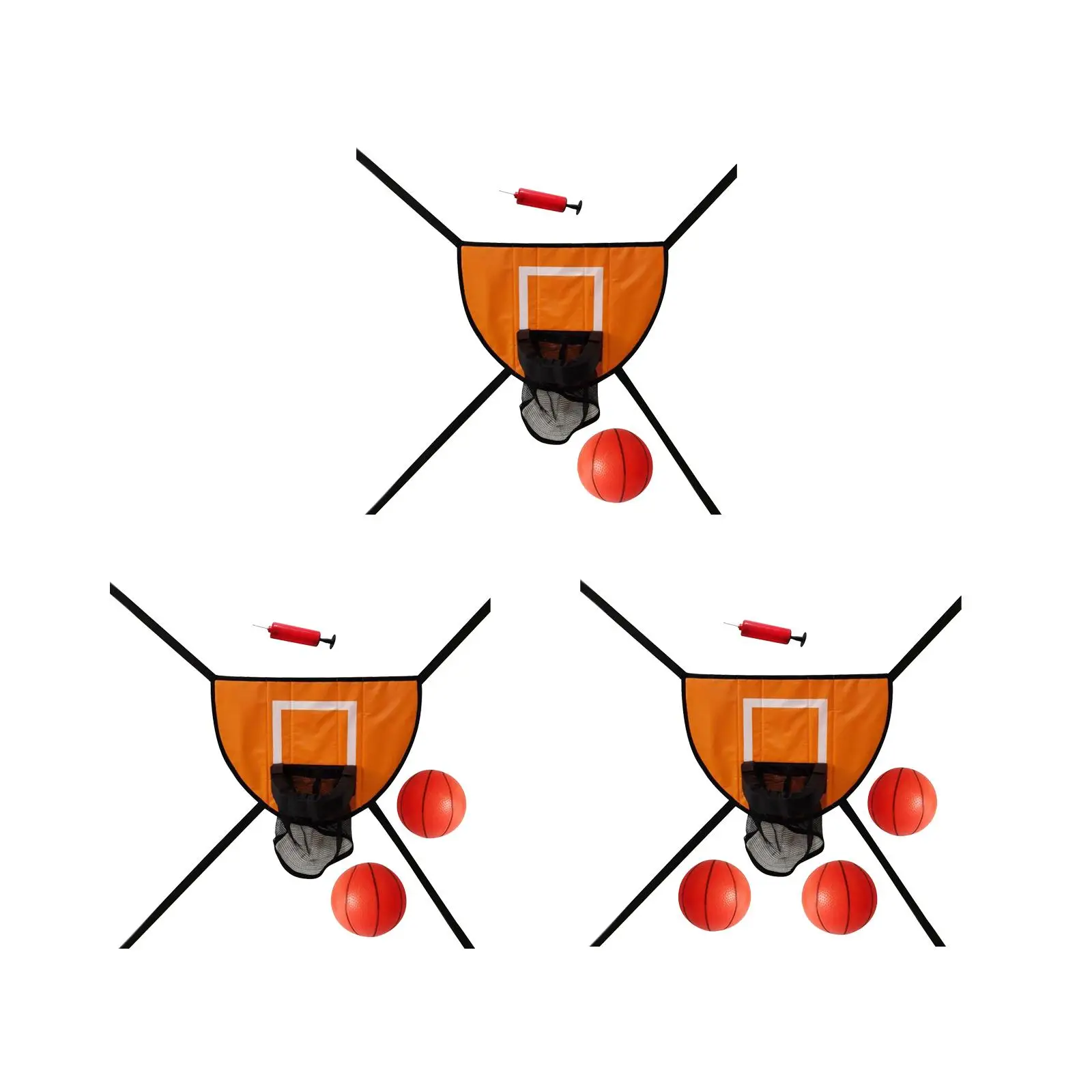 Aro de baloncesto trampolín para niños adultos soporte de baloncesto universal naranja