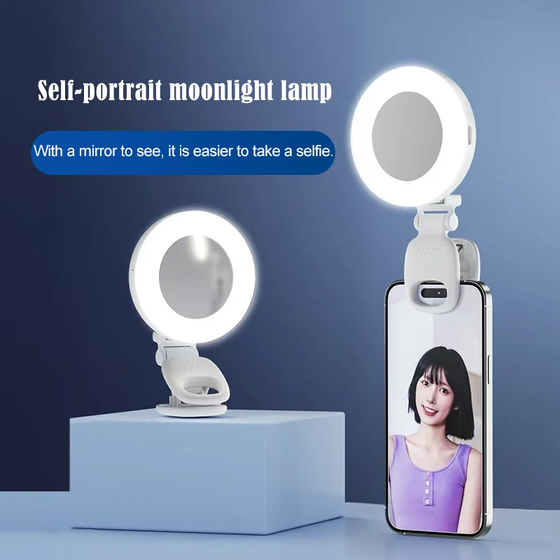 led ring light for phone light clip light for video shooting led light for video led for cell phone Mirror for selfie light