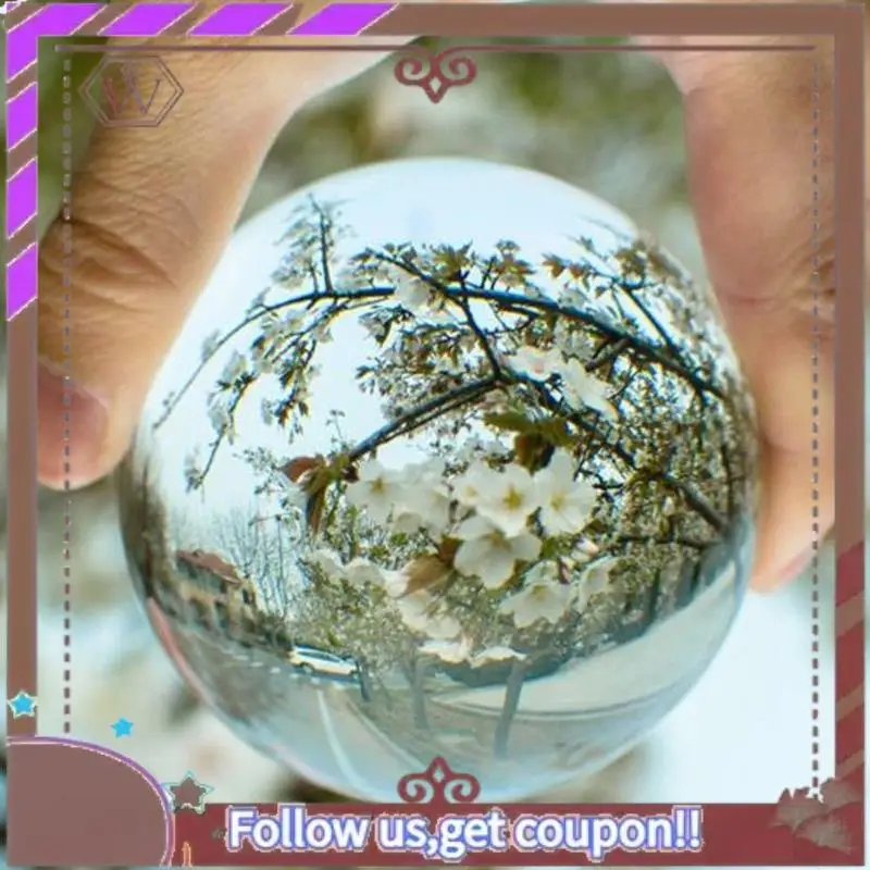 

Latest Transparent Color Glass Crystal Ball Healing Sphere Photography Props Ball Decor