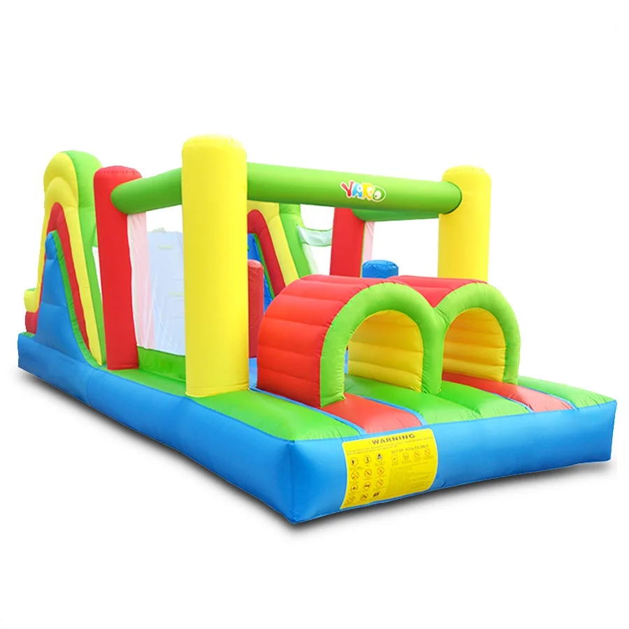 Inflatable Bounce House Slide Jumping Bouncy Castle House With Blower For Kids 6.5x2.8x2.4m Giant Obstacle Course Trampoline