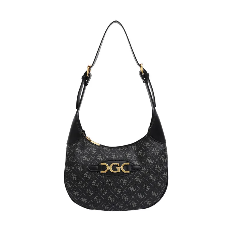 ‌ Сумка через плечо с минималистичным принтом 2025 года — женская полумесяц, кошелек через плечо, шикарная повседневная сумка для переноски