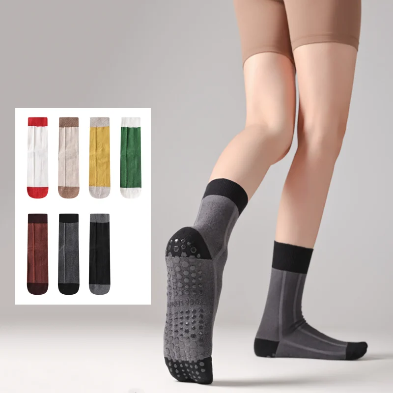 

Women Yoga Socks Cotton Breathable Gym Fitness Running Sports Socks Professional Silicone Non-slip Indoor Workout Pilates Socks