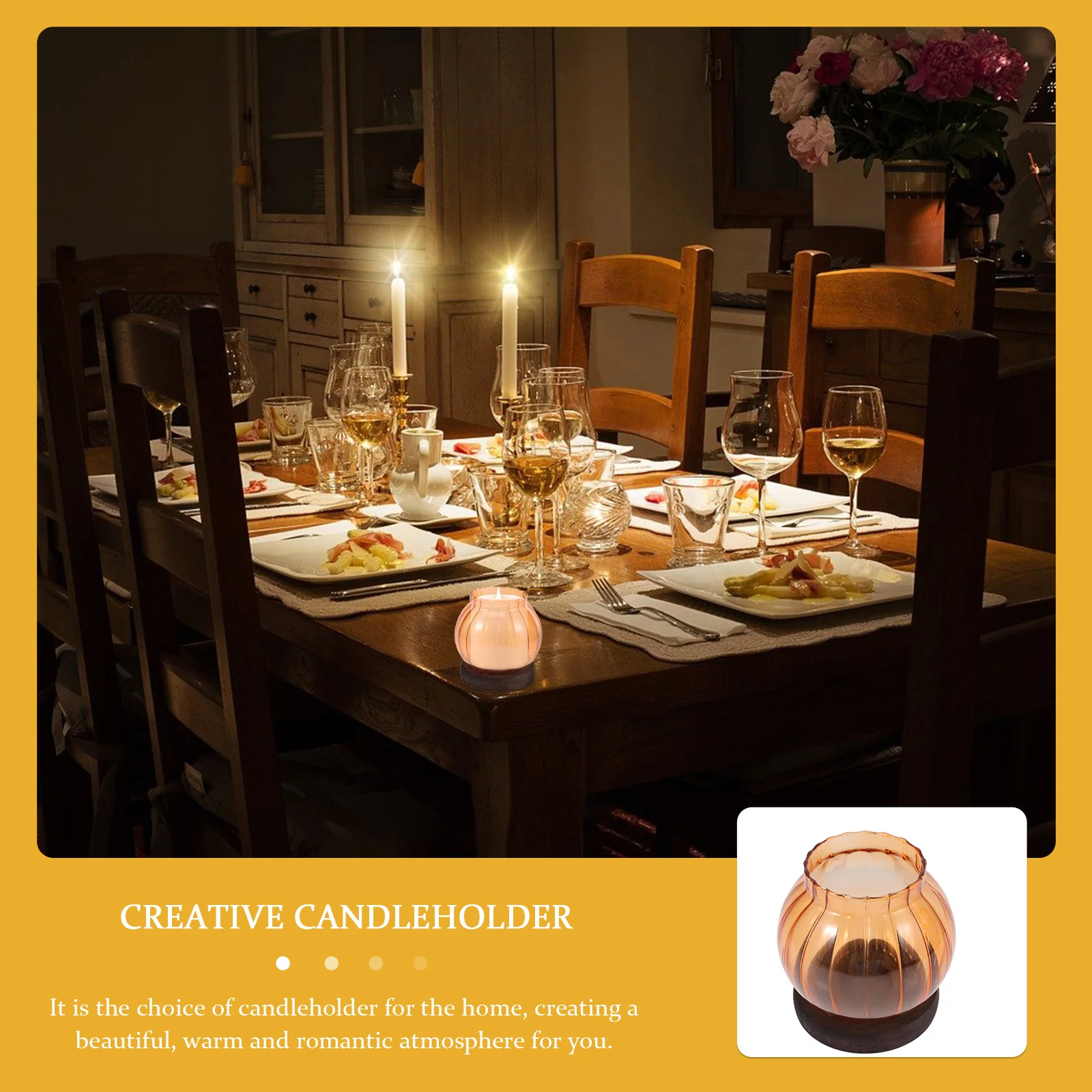 

Glass Tealight Holder Windproof Desktop Decor For Glass Tealight Holder Home Office Halloween