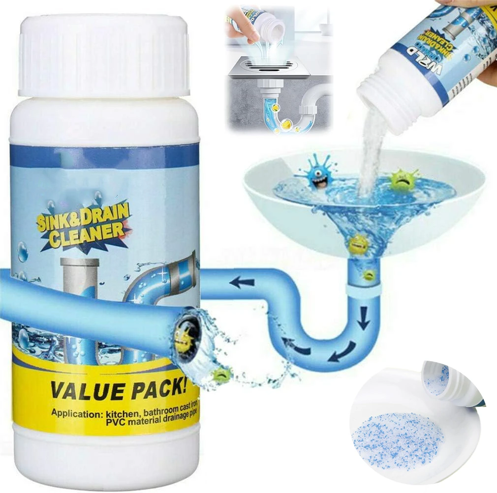 

Sink Drain Cleaner Chemical , Pipeline Dredging Agent for Kitchen & Bathroom Powder Agent for Kitchen Toilet Pipe Dredging