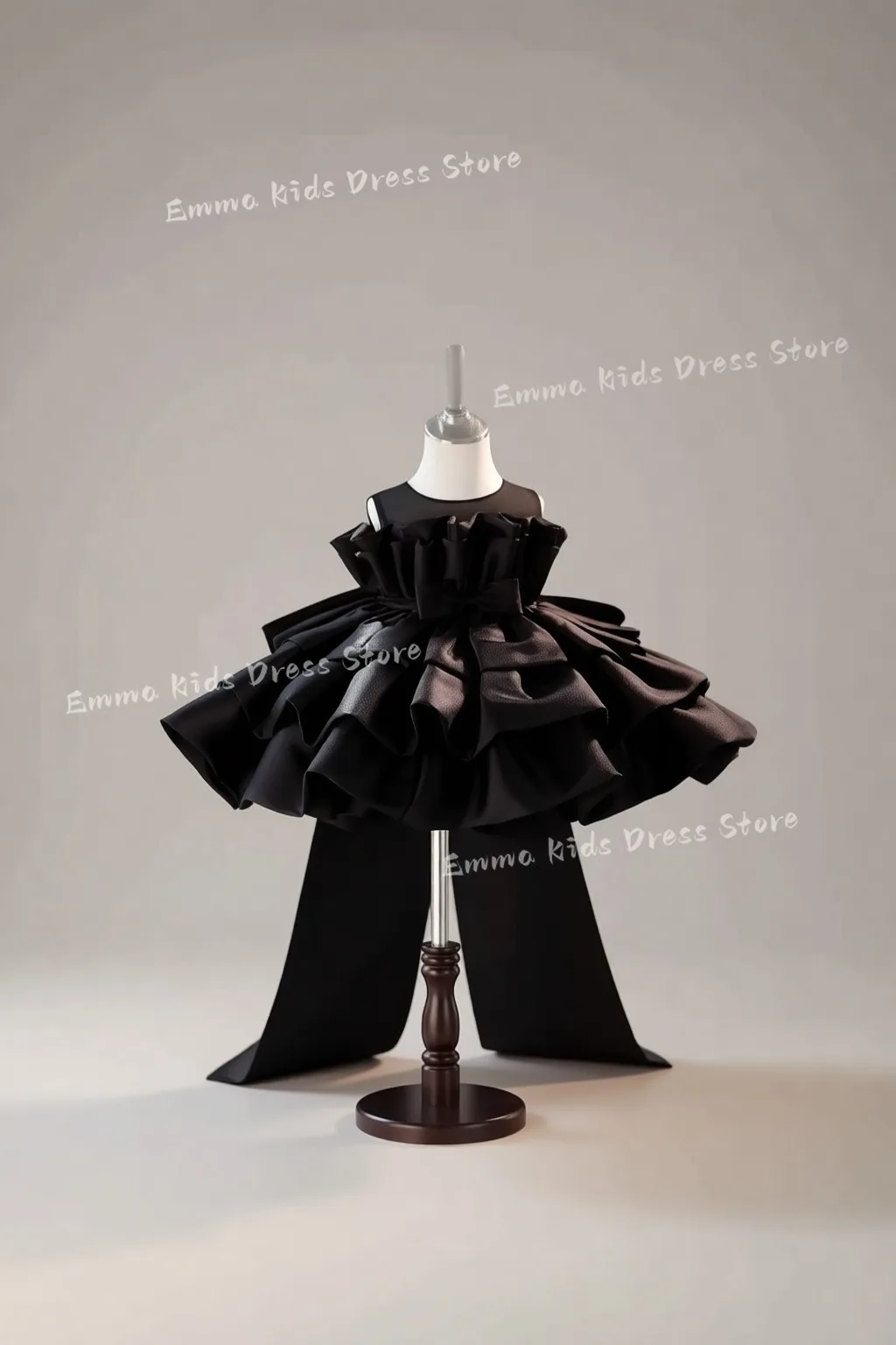 

Платье для девочек DROISCustom в стиле Хепберн, черное, с цветочным узором, легкое, роскошное, для Хэллоуина, причастия, дня рождения, вечеринки, платье принцессы