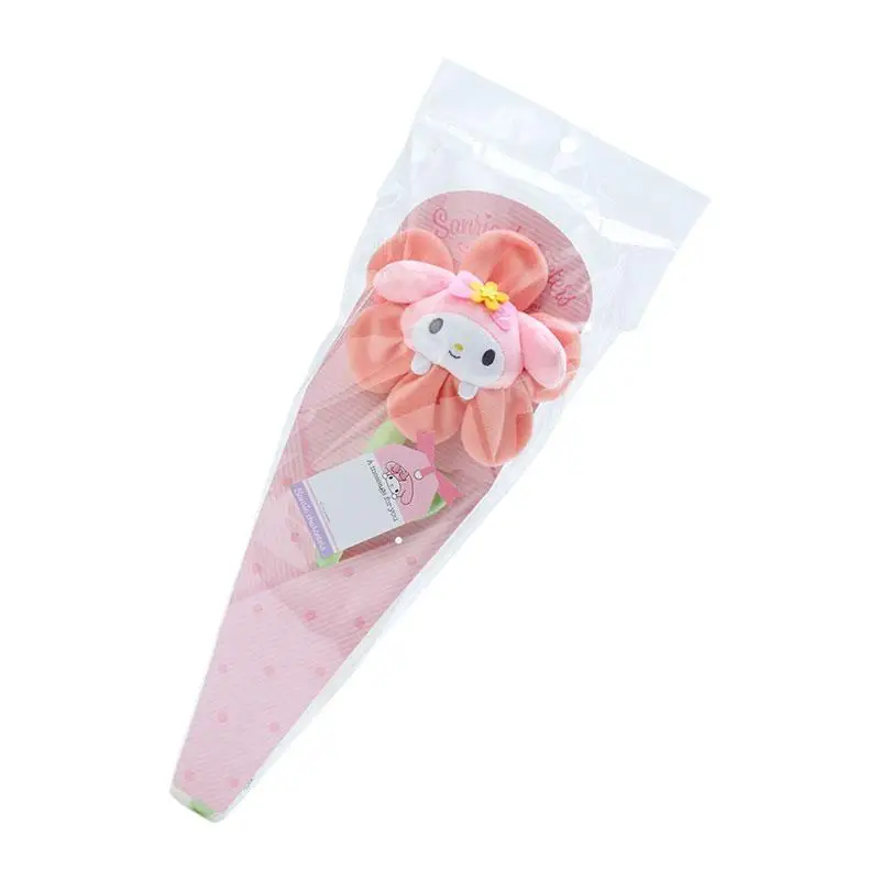 Japan Sanrio Plush Flower Pendant Melody Cinnamoroll Kitty Cogimyun Usahana Wish Me Mell Hanging Decoration Bouquet Anime Dolls