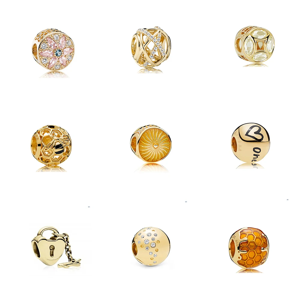 

New gold colored heart-shaped hollow fixed buckle bead crown DIY accessory