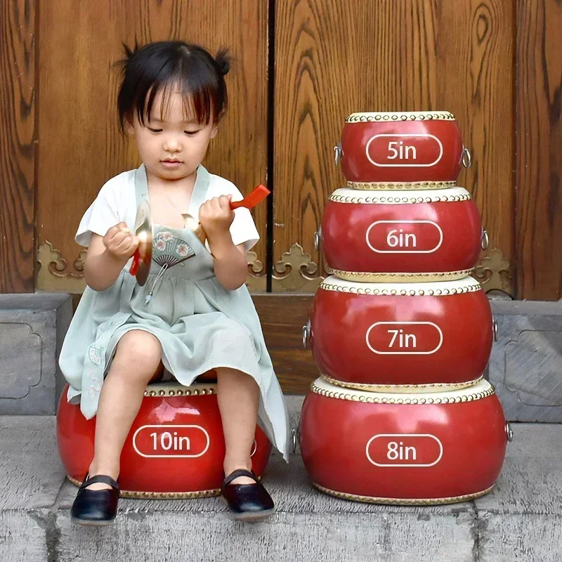 Tambores de percussão tambor chinês mão pandeiro taiko bongos presentes musicais instrumentos para crianças aprendizagem conjunto menino crianças brinquedos