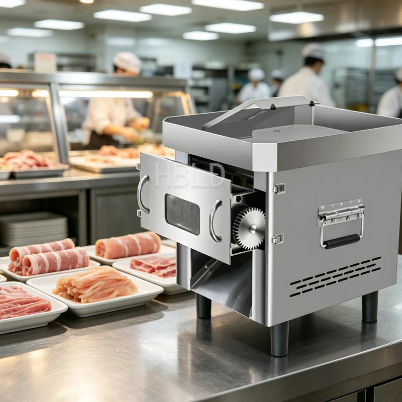 Electric Commercial Meat Cutter 850W Stainless Steel Fresh Vegetable Shredder Small 110V/220V for Kitchen