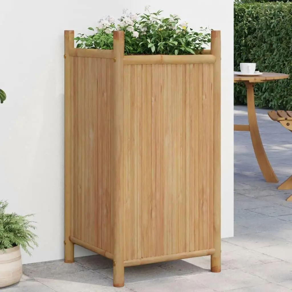 40x40x80 cm Bamboo Planter for Indoor & Outdoor Gardening - Eco-Friendly Plant Pot