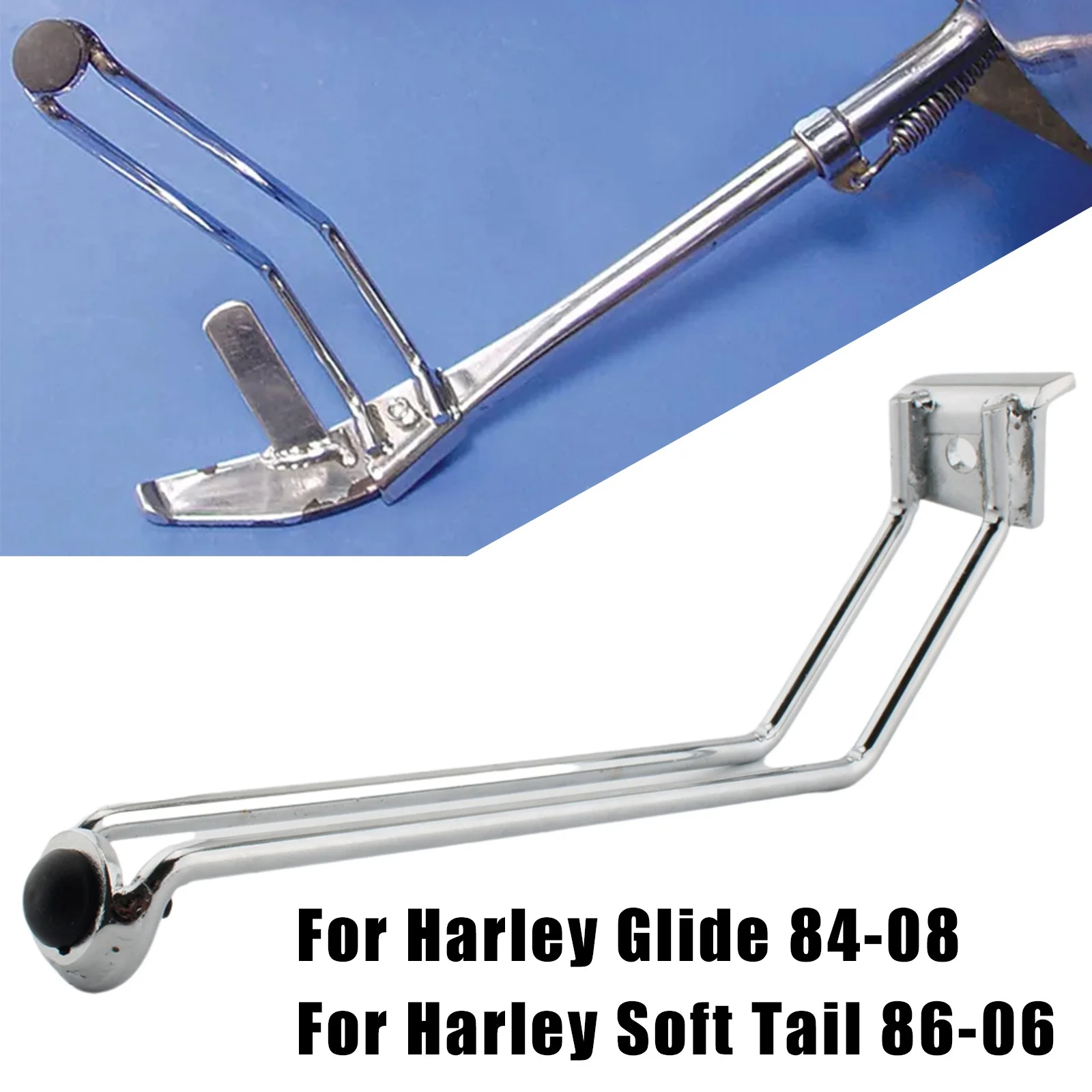 

Motorcycle Chrome Front Metal Kickstand Pad Extension For Harley Fat Boy Heritage Softail Classic FLSTC