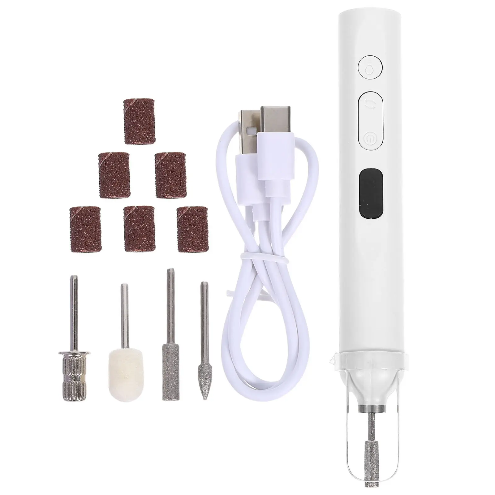 Trapano Elettrico per Unghie 2-in-1 con Lampada Portatile, Design a Penna per Asciugatura Rapida e Lima, Senza Fili, Leggero, per Manicure