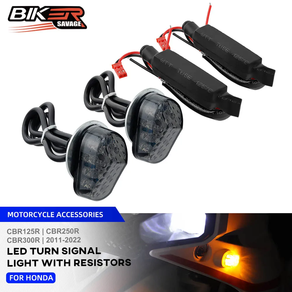 

LED Flasher Turn Signal For Honda CBR125R CBR250R CBR300R 2011-2022 Motorcycle Accessories Indicator Light Lamp Holder Adapter