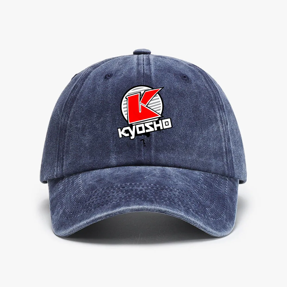 Kyosho K Circle Sandwich Cap Baseball Cap Summer Vintage Distressed Denim caps Unisex Fashion Outdoor casual Sports hat