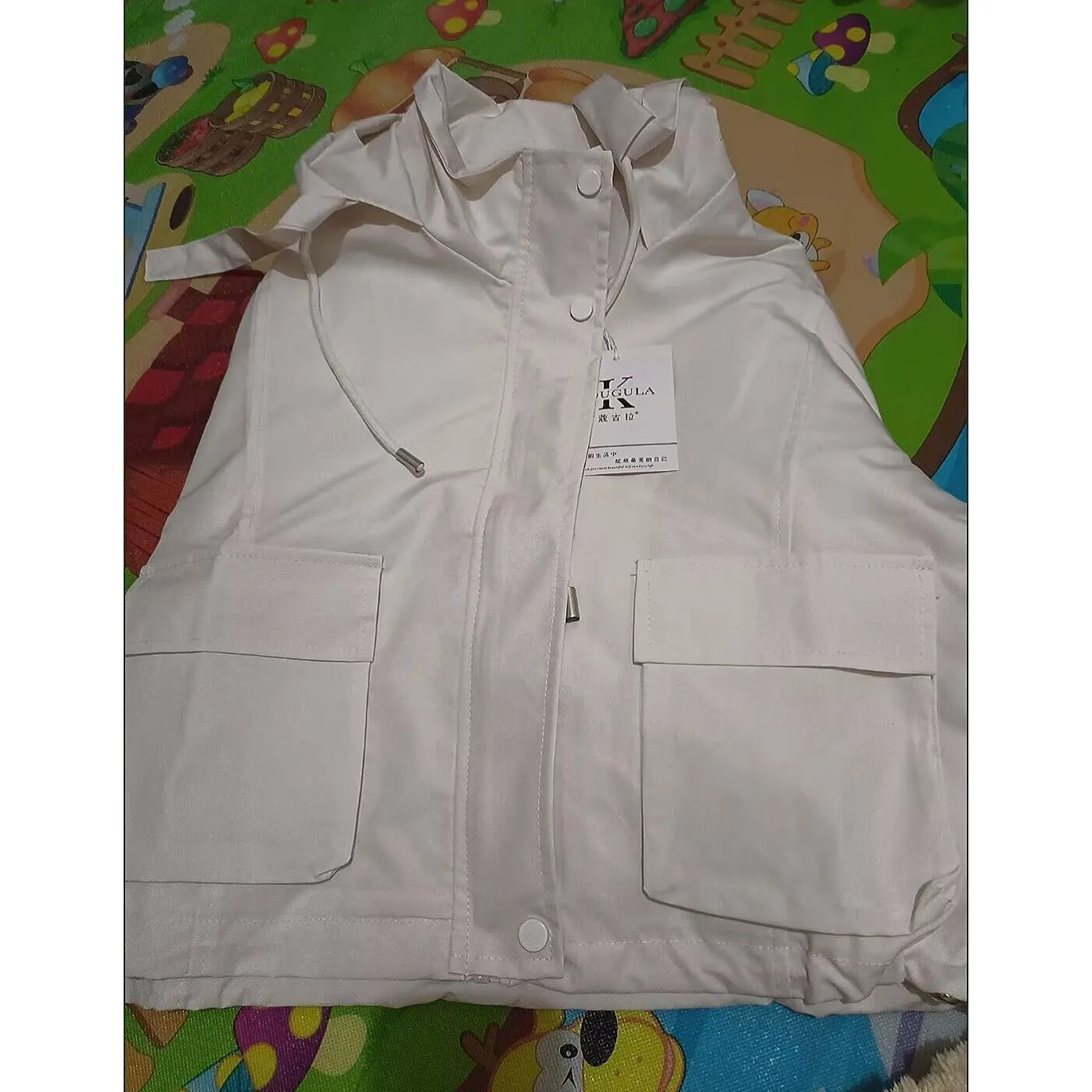 Spring Autumn Style Women Leisure Hooded Solid Color Loose Zippered Baseball Tops Coat Female Short Fashion Charge Jacket