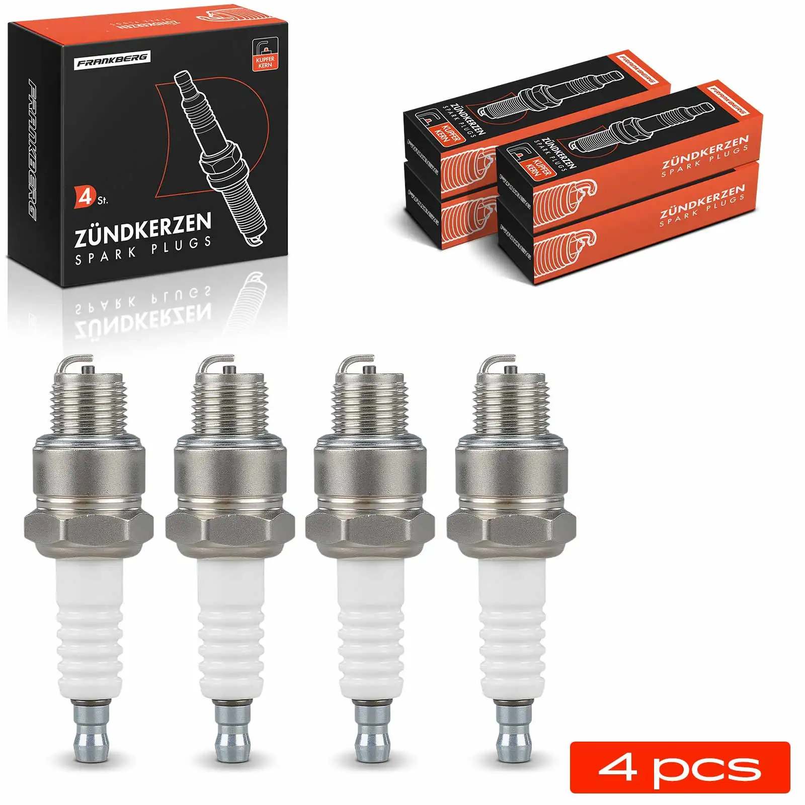 Frankberg 4x bougie voor Porsche 356 Fiat 600 Renault 8 Citroën Ford BMW 503 5110 B7HS