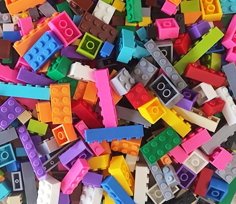 120 Stück Bausteine, Großpackung, sortiert von Farbe, Ziegelsteinen, Blockplatte, Spielzeug, kleine Partikel, kompatibel mit Legoeds DIY-Kit