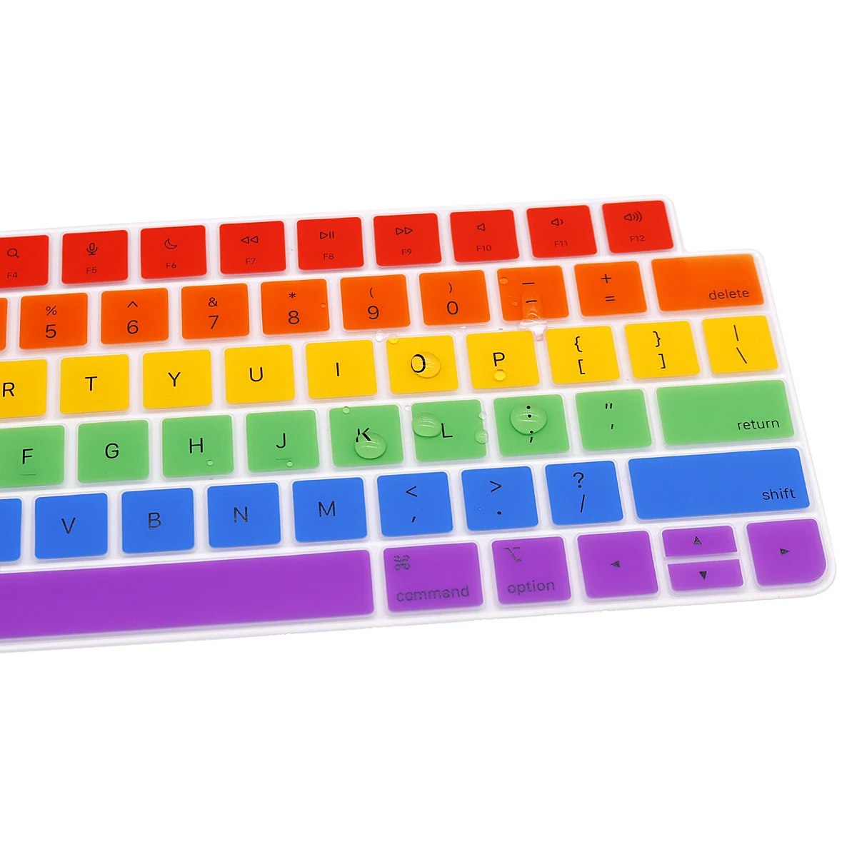 HRH dla Apple Magic Wireless keybord Cover (wydanie 2021) A2450 A2449 IMAC naklejki na klawiaturę Protector Rainbow Silicone Cover US