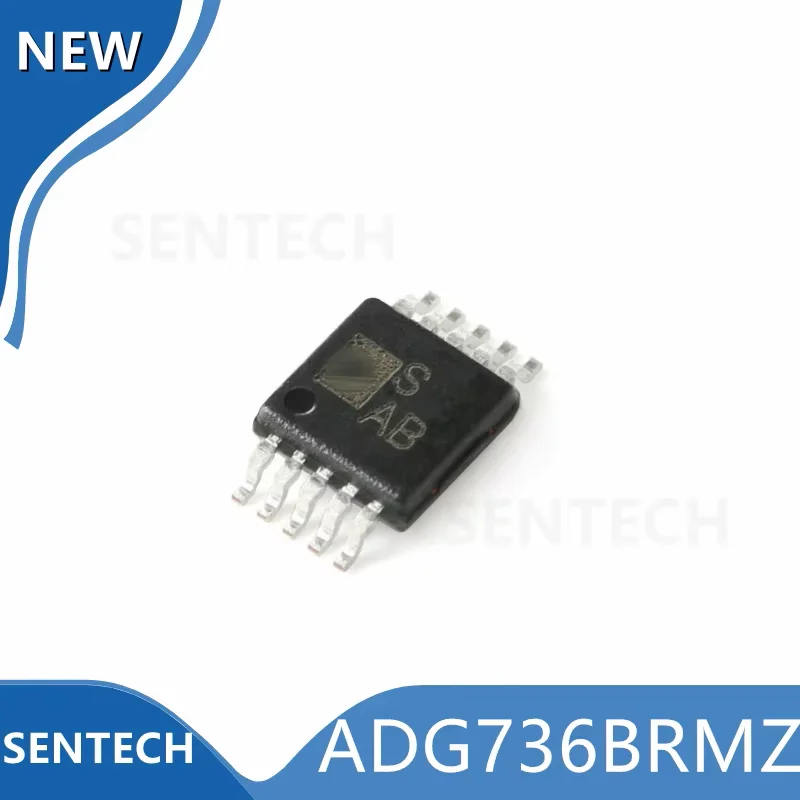 

10Pcs/Lot New Original ADG736BRMZ MSOP-10 (SAB) CMOS, Low Voltage, 2.5 Ω, Dual-Channel SPDT Switch