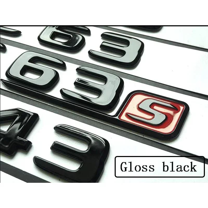 

Autocollant de logo de lettres de coffre ABS insigne d'emblème de voiture autocollant pour Mercedes Benz Classe E63 E43 E53 E63S