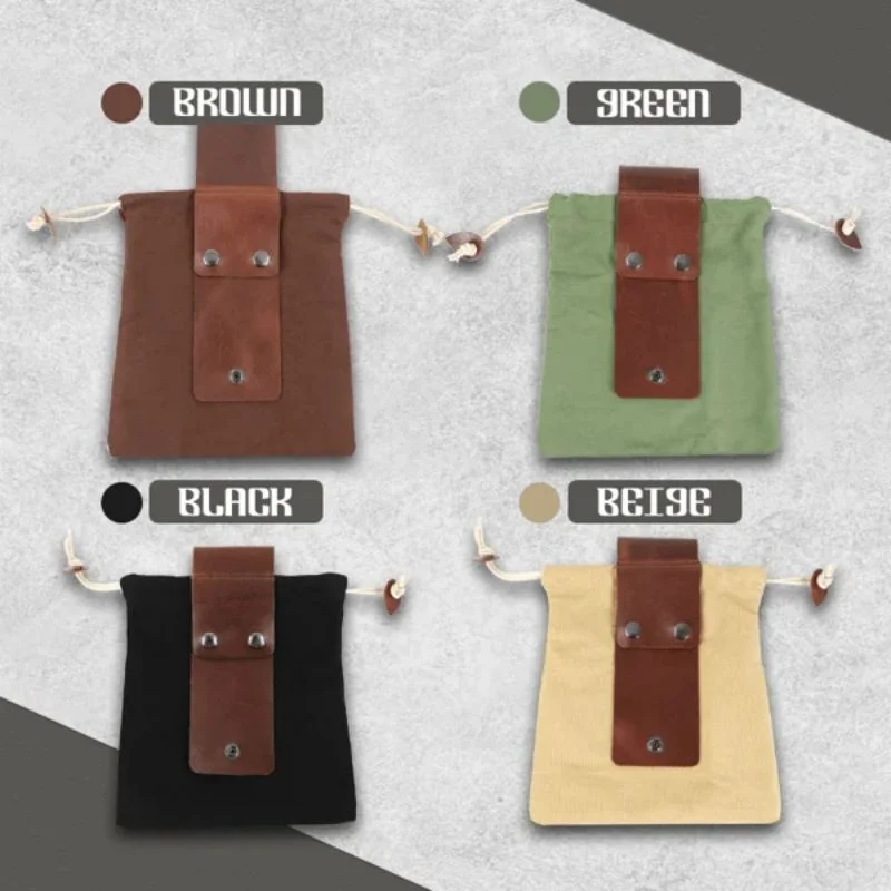 Bolsa de lona encerada de cuero para herramientas de jardín, bolsa de herramientas de jardín de mano, bolsa de recolección de lona para exteriores,