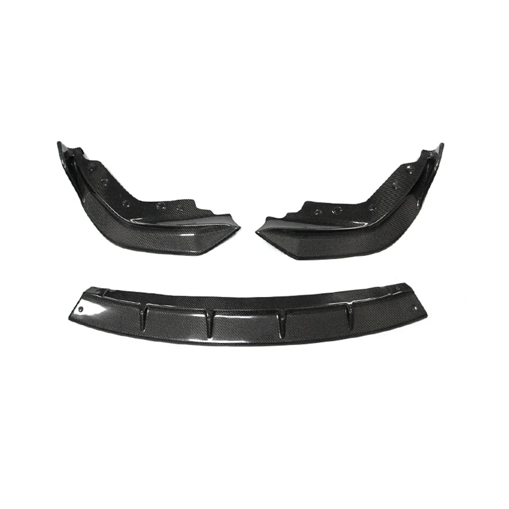 2019 2022 Spoiler Diffuser Detachable Body Kit Cover Guard FOR BMW 3 Series G20 3PCS MP Style carbon fiber Car Front Bumper Lip