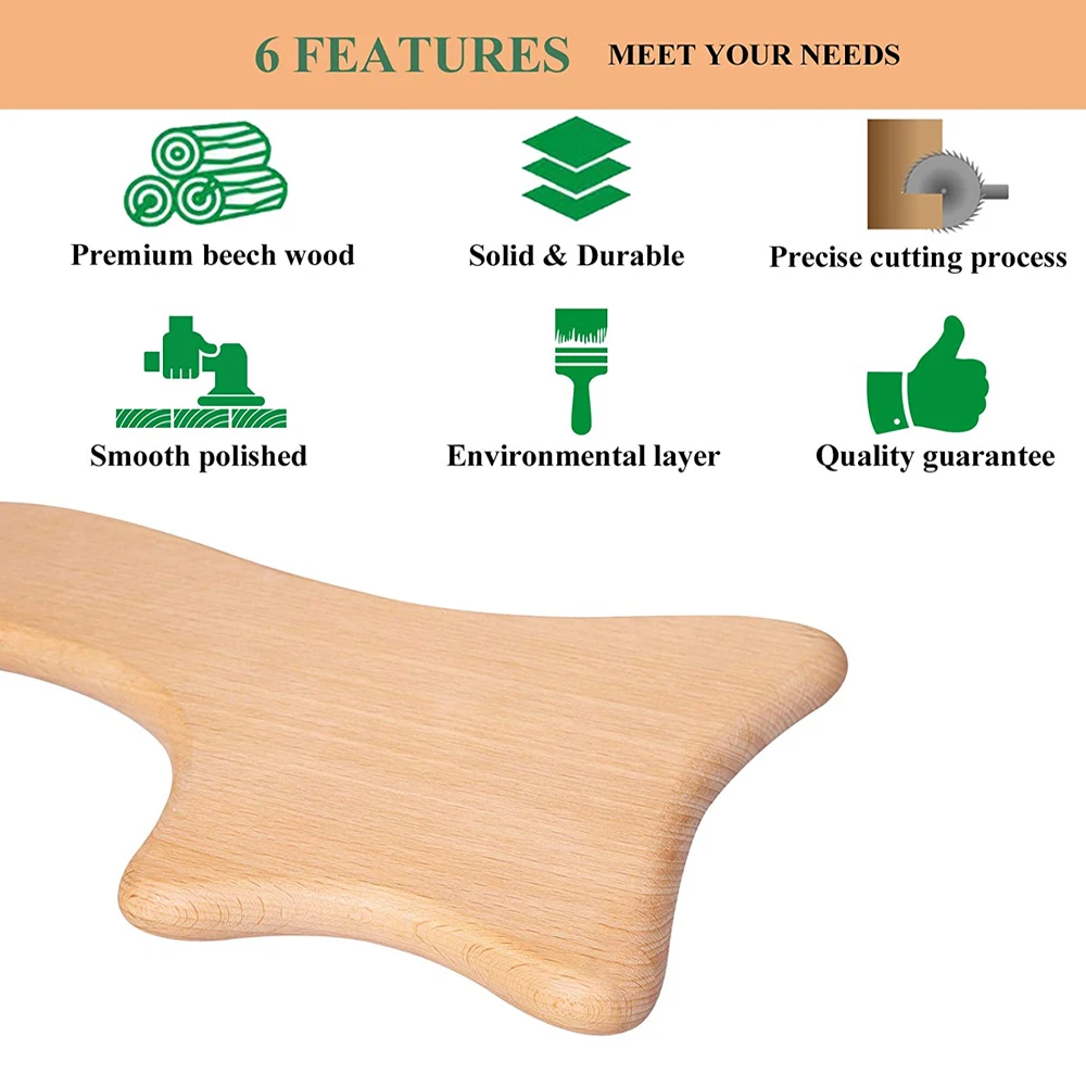 Wooden Lymphatic Drainage Massager Wood Therapy Massage Tool Body Sculpting Tool for Maderotherapy,Anti-Cellulite,Muscle Release