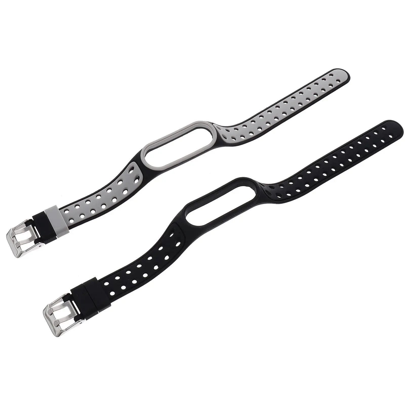 

2pcs Silicone Watch Strap For Smart Watch Adjustable Replacement Wristband Fitness Band Sports Bracelet For Men Women