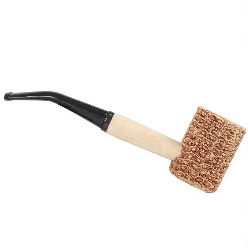 Corncob Pipes Corn Tobacco Pipe Straight Cigarette Pipes Practice Smoking Pipe Smoking Cigarette Holder Mouthpiece Accessory