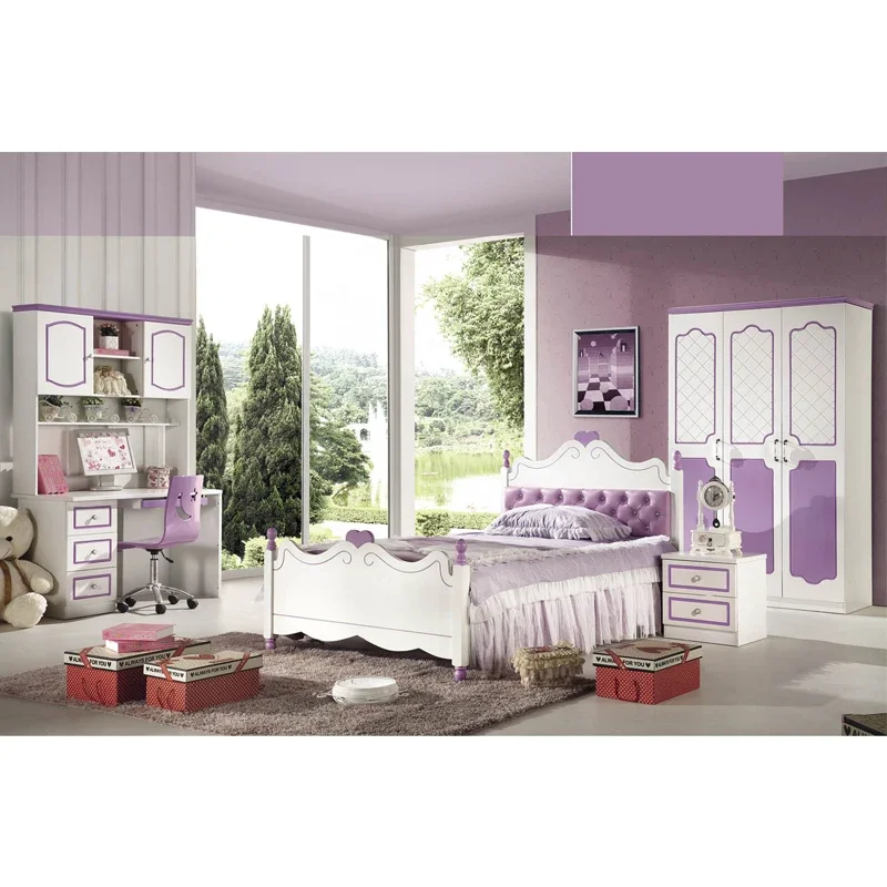 Girls Children Room Beds Children Teen Boys Sets Kid Frame Kids Bedroom Set