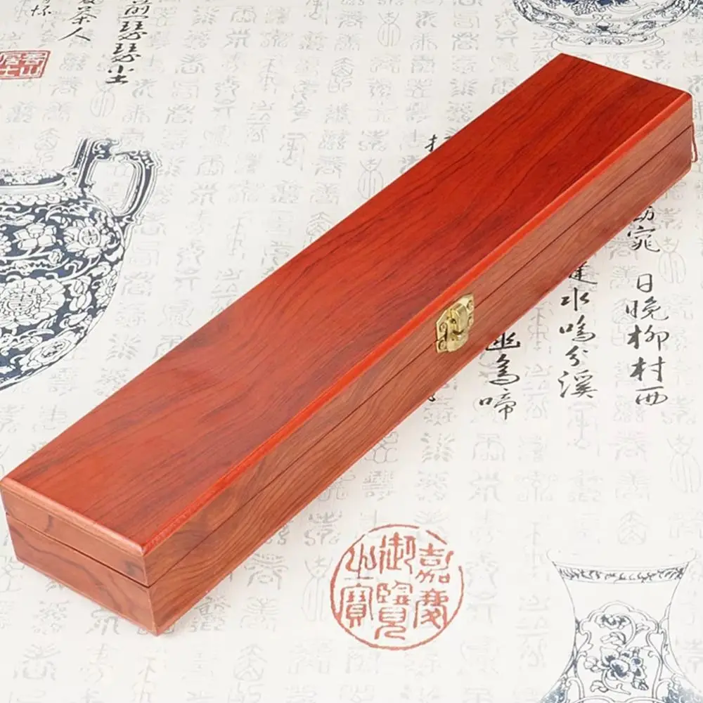 Retro Wooden Jewelry Box Vintage Storage Box Vintage Trinket Case Elongated Design Ethnic Jewelry Packaging Box