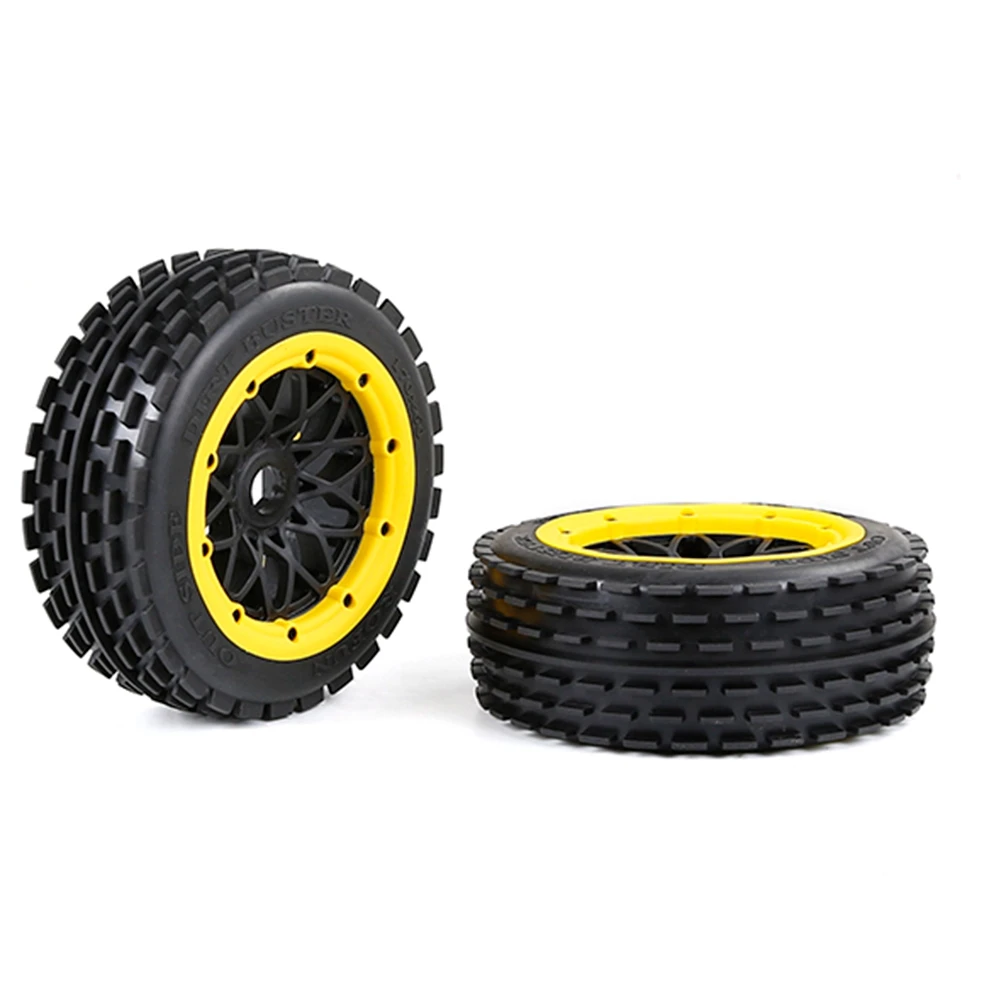 Off-Road Front Tyres Thickened Wheel Set for 1/5 HPI ROFUN ROVAN KM BAJA 5B Rc Car Parts,Yellow