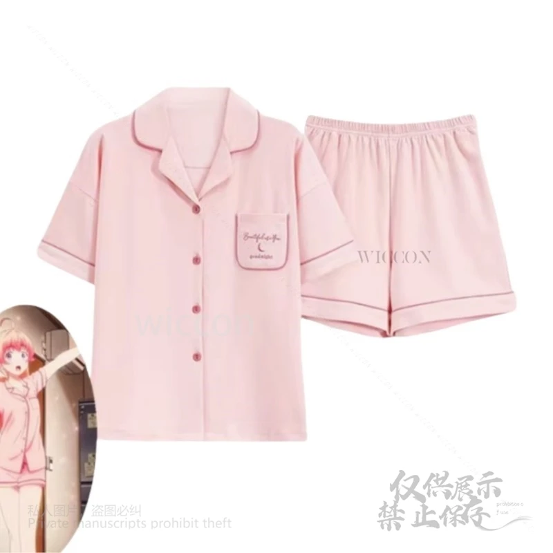 أنيمي الساحرة ساعة نيكو واكاتسوكي تأثيري حلي القطن المنزل منامة شعر مستعار المرأة هالوين كرنفال تأثيري مجموعة كاملة تأثيري نيكو