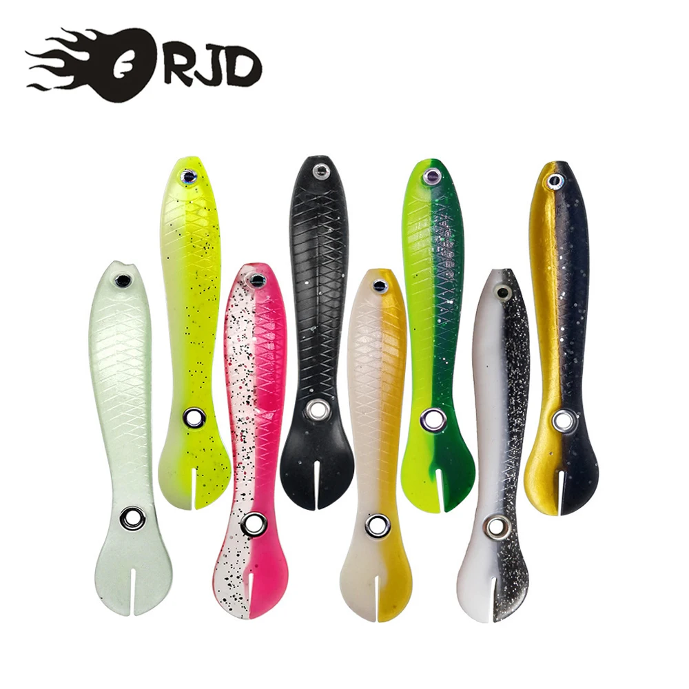 

ORJD 10cm/6g Soft Bait 5pcs/lot Jig Silicone Spinning Fishing Lure Saltwater Freshwater Fish Feeder Artificial Fishing Tackle