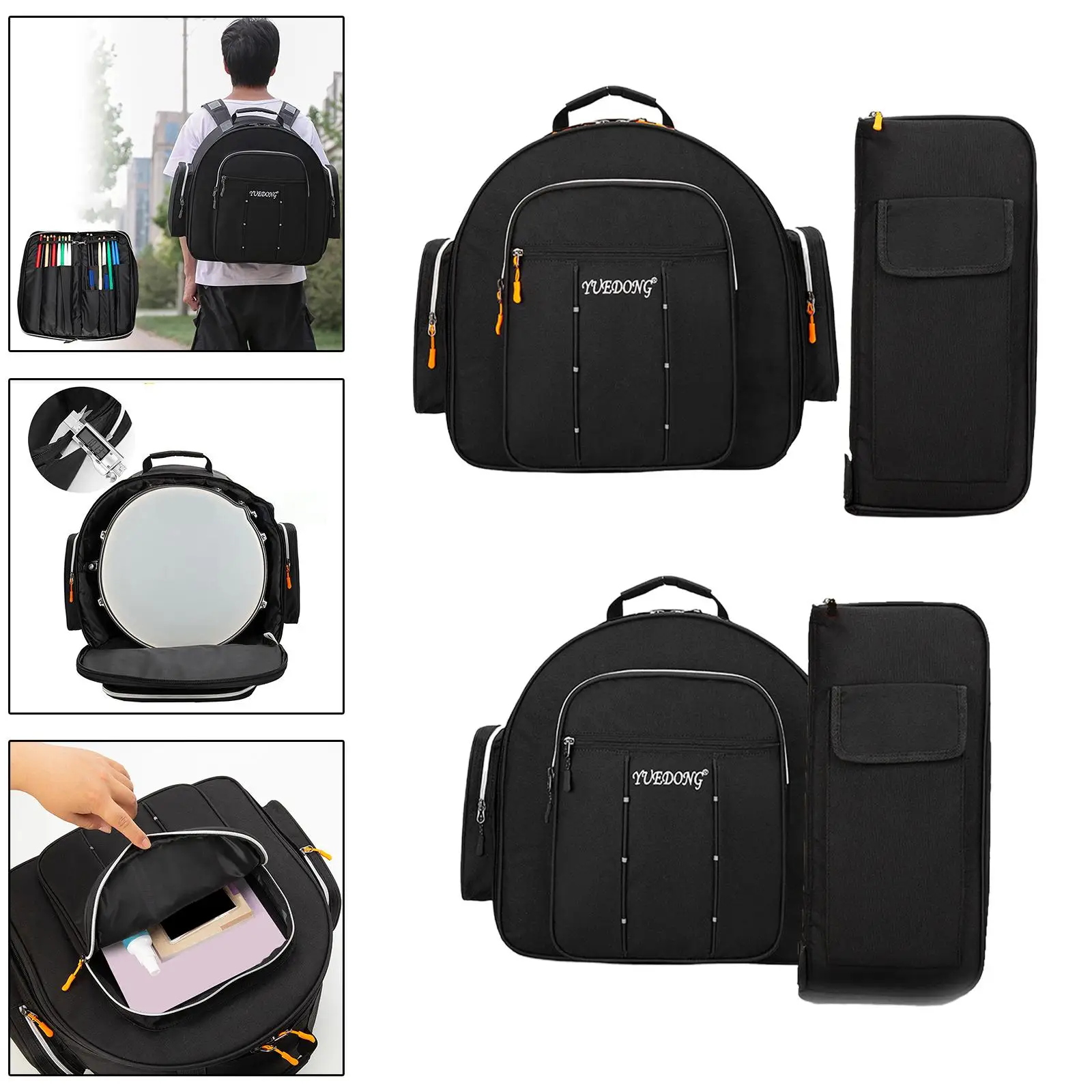 Multipurpose Snare Drum Bag Adjustable Strapes Pocket Practice Bag Waterproof