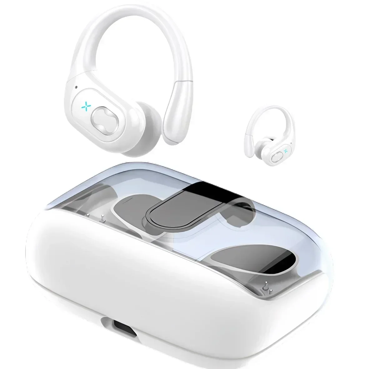 Bluetooth 5.4 Wireless Headphones Hi-Res Audio Earbuds TWS with Bass Boost Sport Earhook IPX7 Waterproof up to 75Hrs Playtime